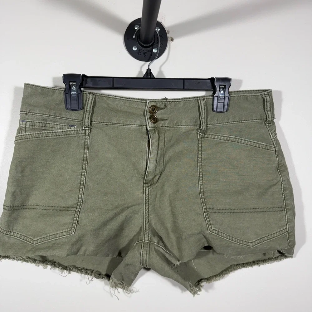 PILCRO Anthropologie Olive Green The Wanderer Utility Shorts Size 31 - Picture 3 of 7